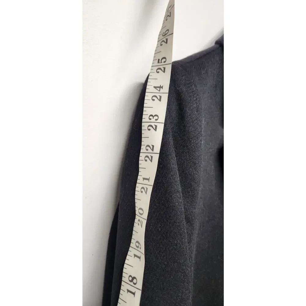 Kobi Halperin Women's Channing Genuine Shearling Trim Black Wool Blend Coat, Sm - Picture 10 of 15